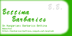 bettina barbarics business card